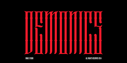 Demonics Font Poster 1