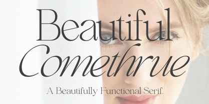 Beautiful Comethrue Font Poster 1