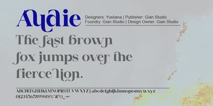 Audie Serif Fuente Póster 2