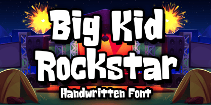 Big Kid Rockstar Font Poster 1