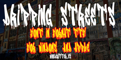 Dripping Streets Font Poster 3