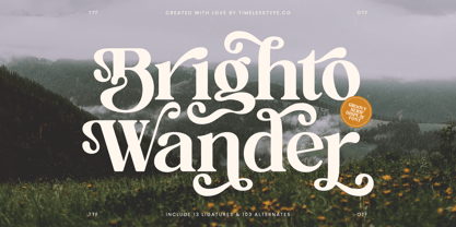 Brighto Wander Font Poster 1