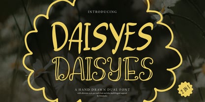Daisyes Outline Font Poster 1