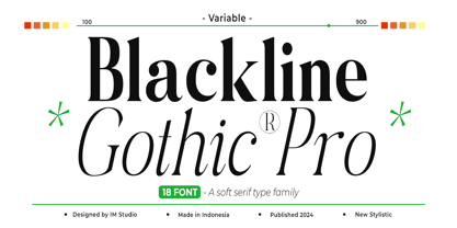 Blackline Gothic Font Poster 1