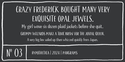 Hypothetica Font Poster 4