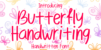 Butterfly Handwriting Font Poster 1