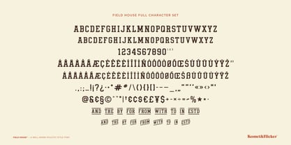 Field House Font Poster 15