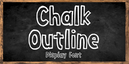 Chalk Outline Font Poster 1