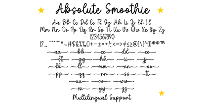 Absolute Smoothie Font Poster 9