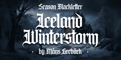 Iceland Winterstorm Font Poster 1