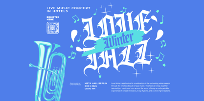 Iceland Winterstorm Font Poster 4