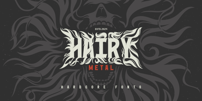 Hairy Metal Font Poster 1