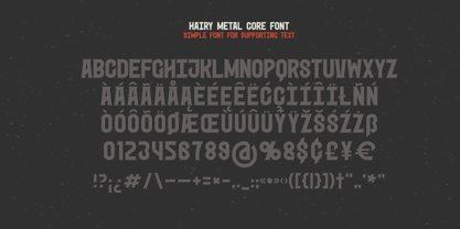 Hairy Metal Font Poster 10
