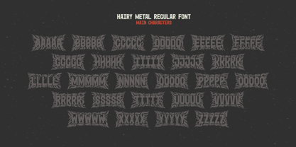 Hairy Metal Font Poster 8