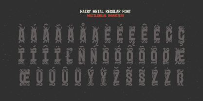 Hairy Metal Font Poster 9