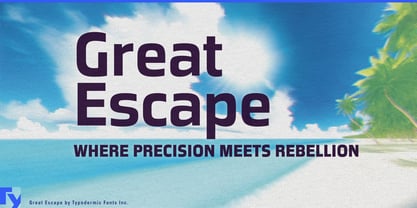 Great Escape Font Poster 1