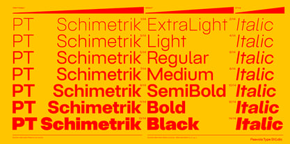 PT Schimetrik Font Poster 2