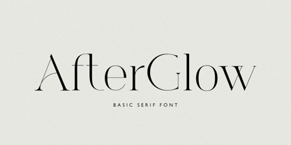 Afterglow Elegant Font Poster 1