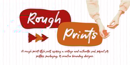 Bt Rough Prints Font Poster 1
