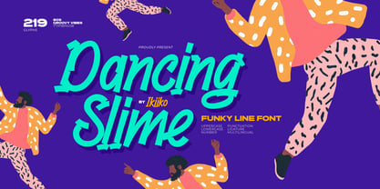 Dancing Slime Font Poster 1