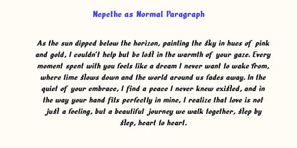 Nepethe Font Poster 5