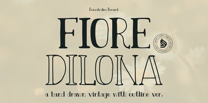 Fiore Dilona Outline Font Poster 1