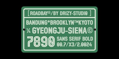 Roadbay Font Poster 2
