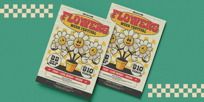 Retro Block Font Poster 7