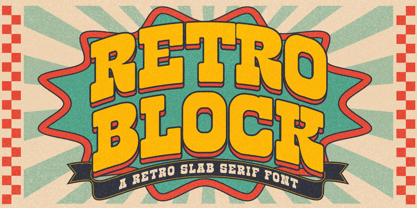 Retro Block Font Poster 1
