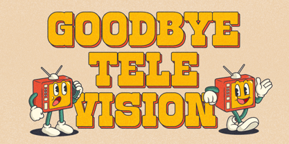 Retro Block Font Poster 2