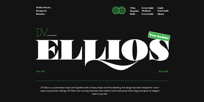 DV Ellios Font Poster 1