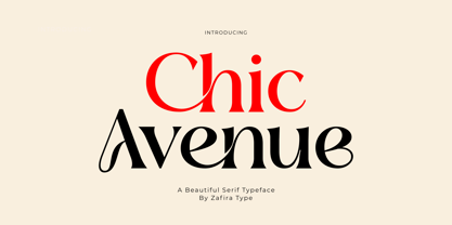 Chic Avenue Font Poster 2