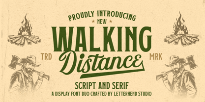 Walking Distance Font Poster 1
