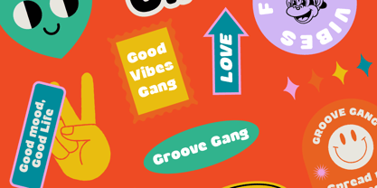 Wraps Festive Round Font Poster 2