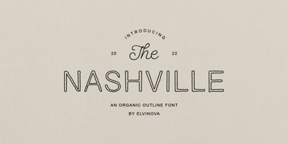 Nashville Outline Font Poster 1