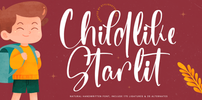 Childlike Starlit Font Poster 1