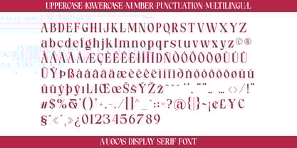 Muocas Display Serif Font Poster 4