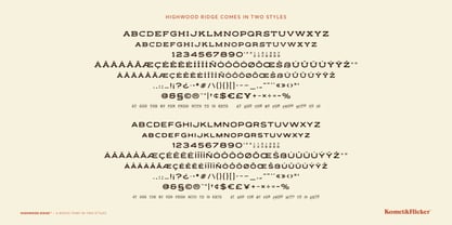 Highwood Ridge Font Poster 15