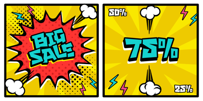 Chunky Toon Font Poster 2