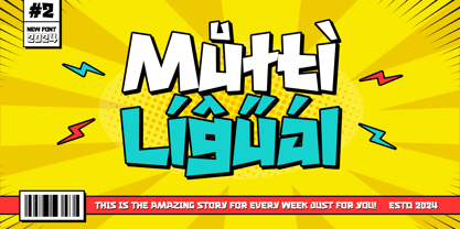 Chunky Toon Font Poster 8