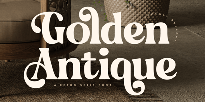 Golden Antique Font Poster 1