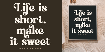 Golden Antique Font Poster 3