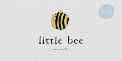 Little Bee Vector Font Poster 1
