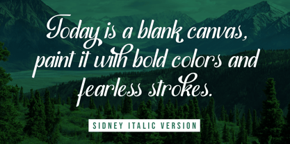 Sidney Script Font Poster 7