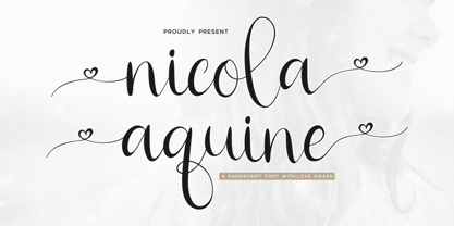 Nicola Aquine Font Poster 1