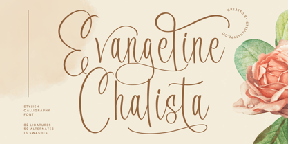 Evangeline Chalista Font Poster 1