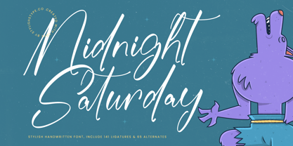 Midnight Saturday Font Poster 1