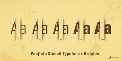 Panfleta Stencil Font Poster 4