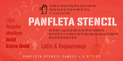 Panfleta Stencil Font Poster 1