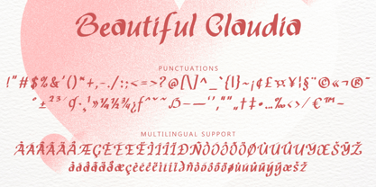 Beautiful Claudia Font Poster 6